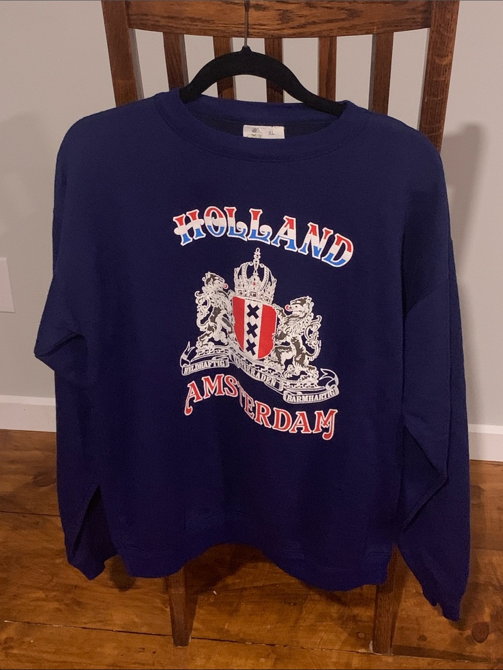 Holland Amsterdam Crest Crewneck Sweatshirt - Navy